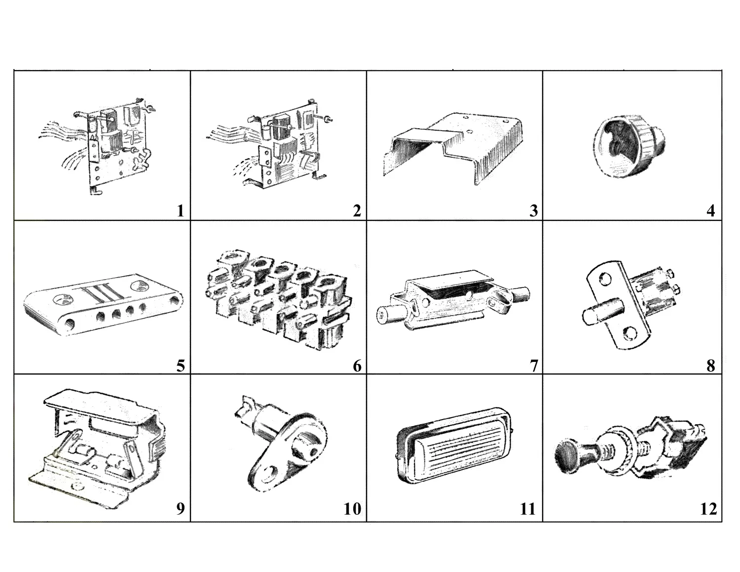 Ferrari 250 GT 2+2 (GTE) System Electrics exploded diagram