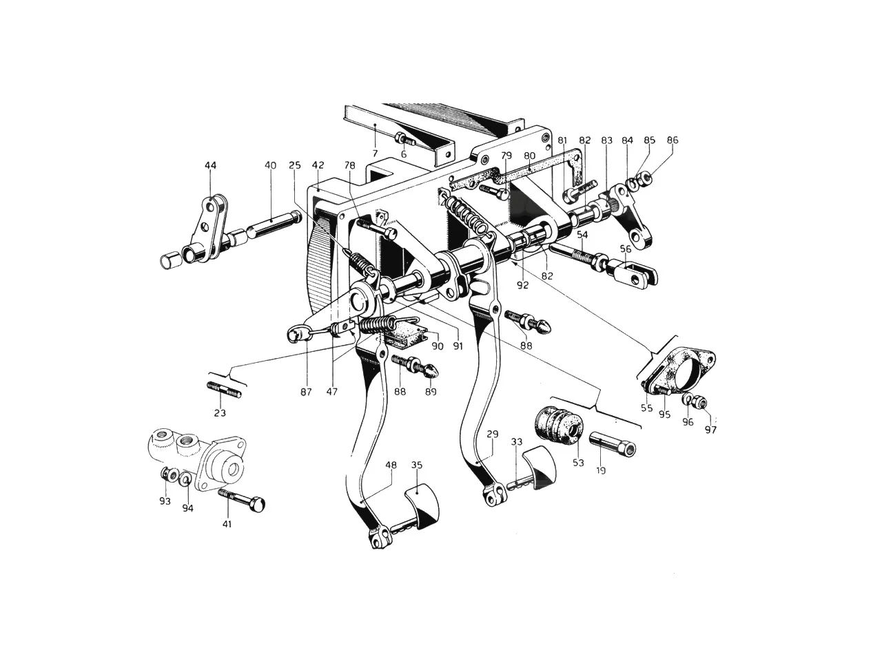 Pedal Box - LHD Upto 31-12-1965
