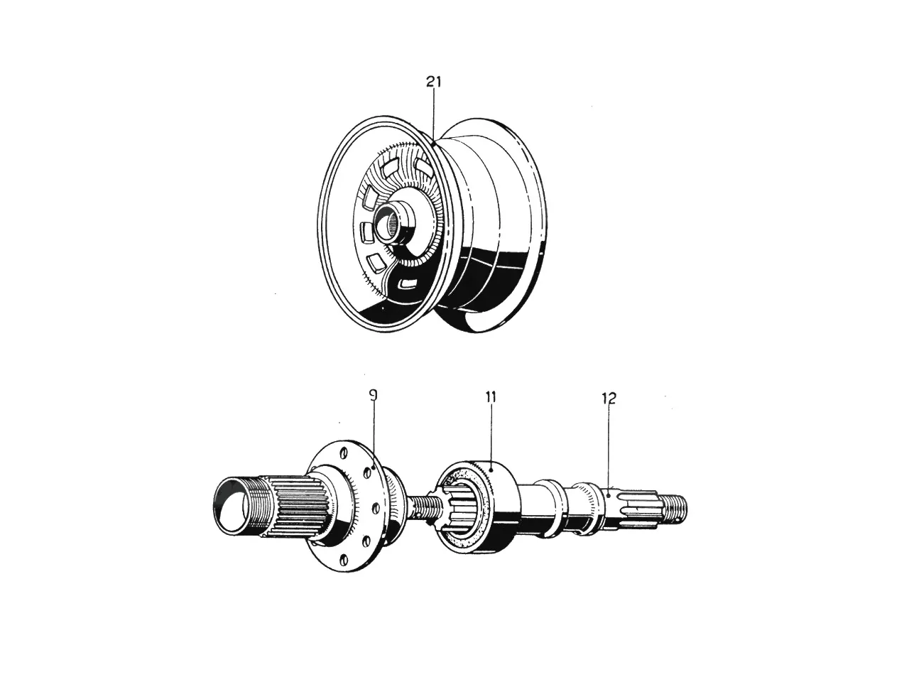 Tyres Wheels & Shaft - LHD Upto 31-12-1965