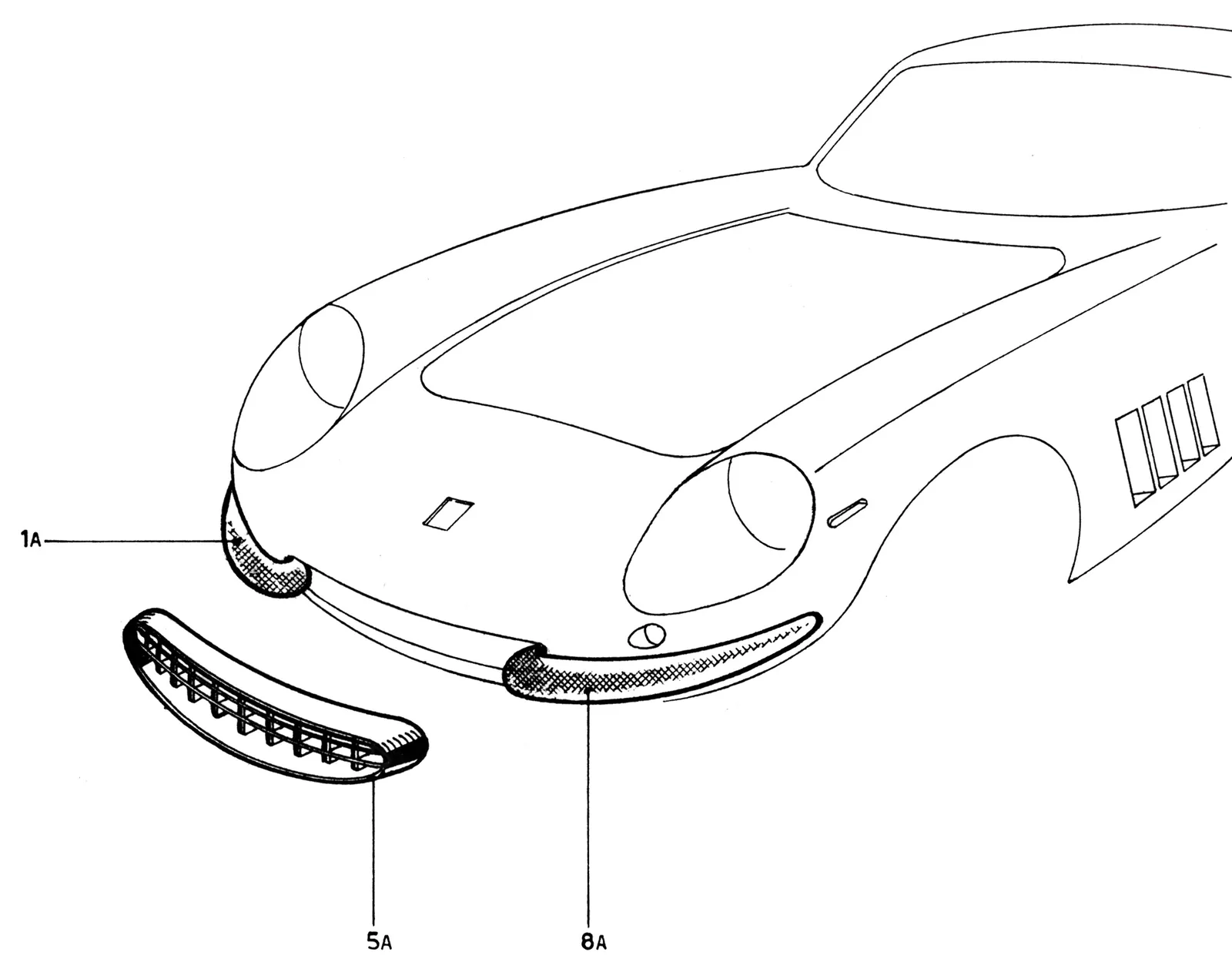 Front Bumpers & Grille 275GTB4