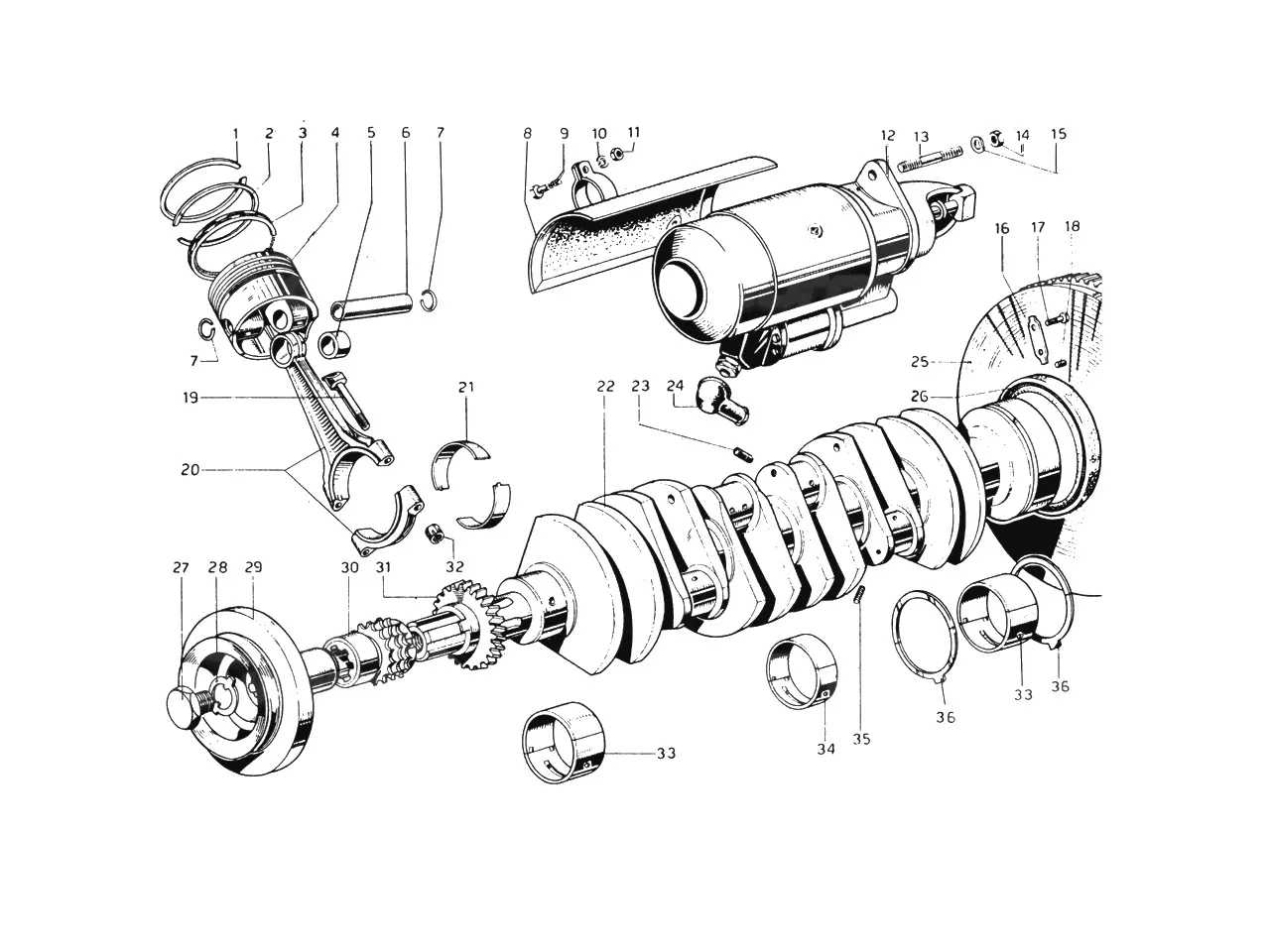 Crankshaft, Con Rods & Pistons