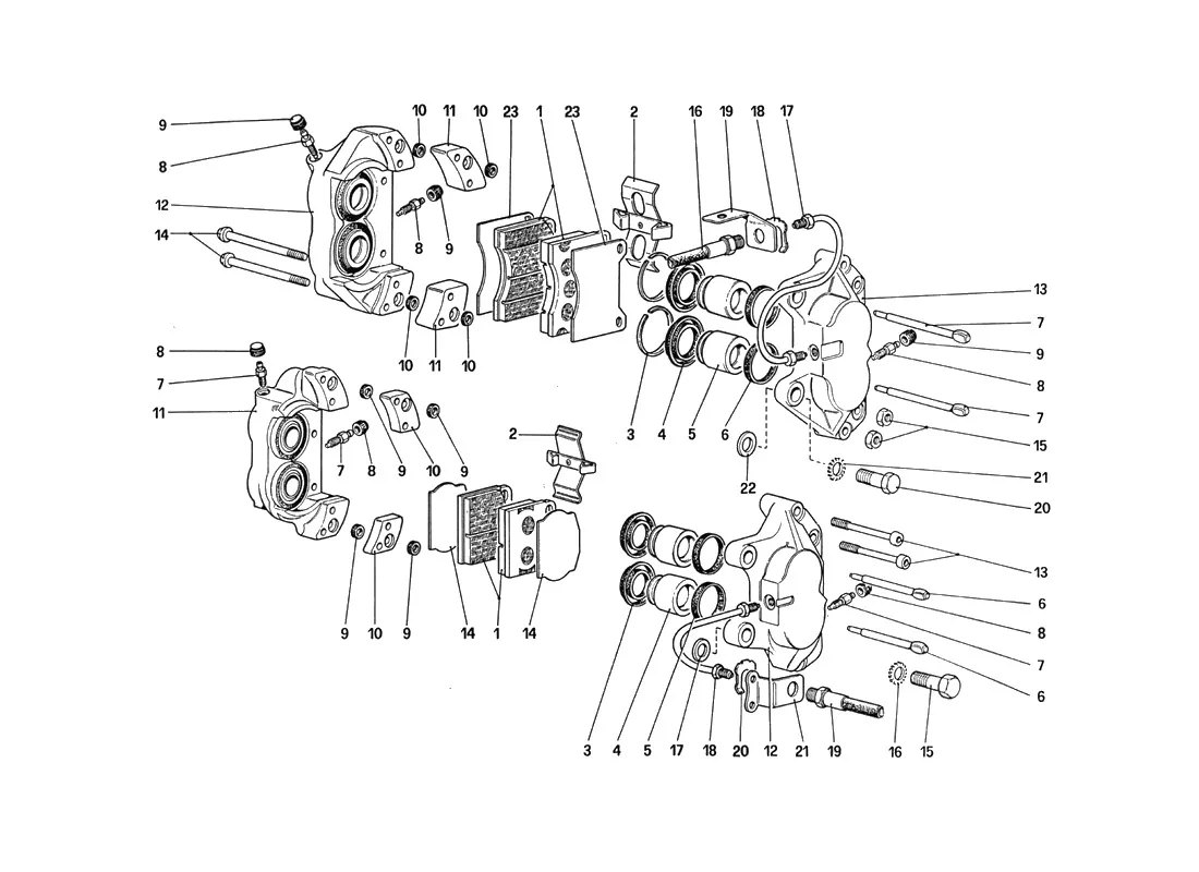 Calipers For Front And Rear Brakes