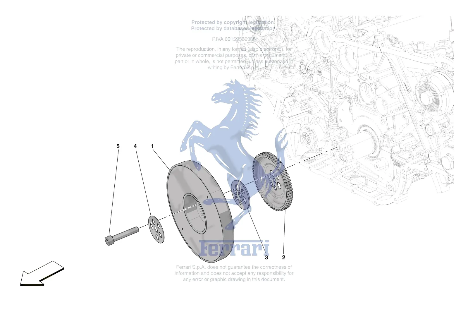 Ferrari 296 GTB [ENGINE] - B.07 - TORSION DAMPER exploded diagram