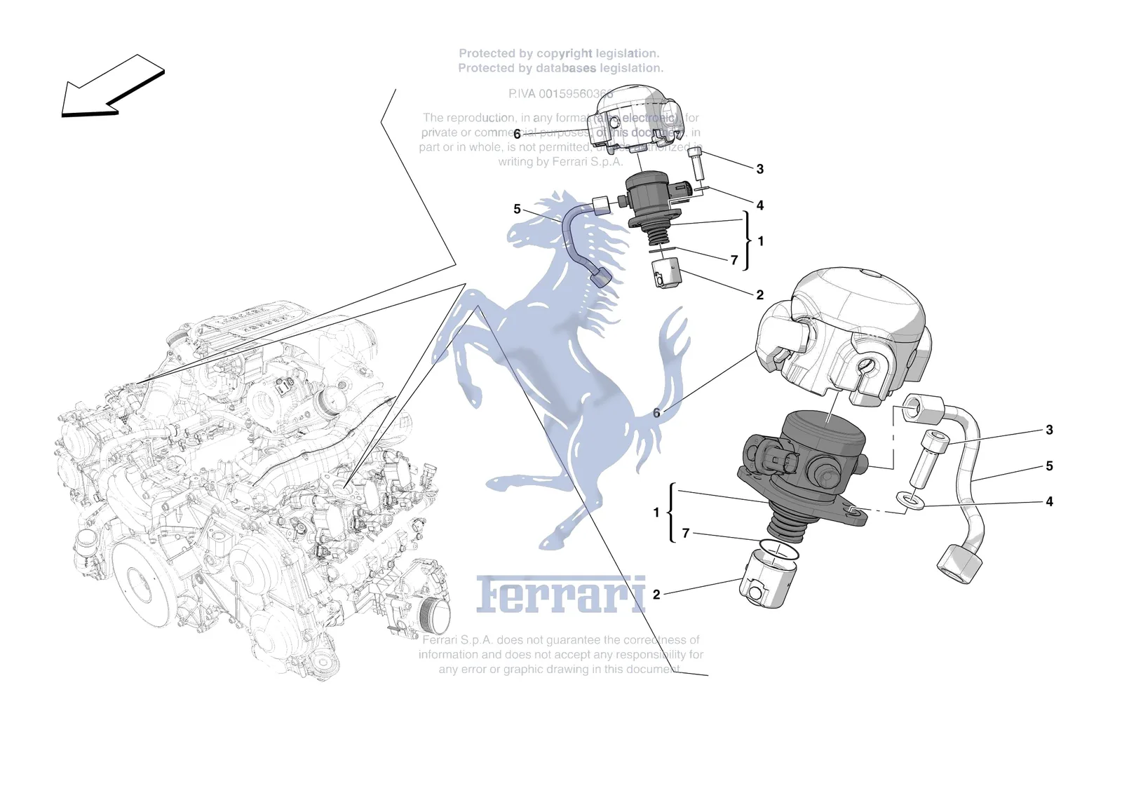 Ferrari 296 GTB [ENGINE] - B.18 - FUEL PUMPS exploded diagram