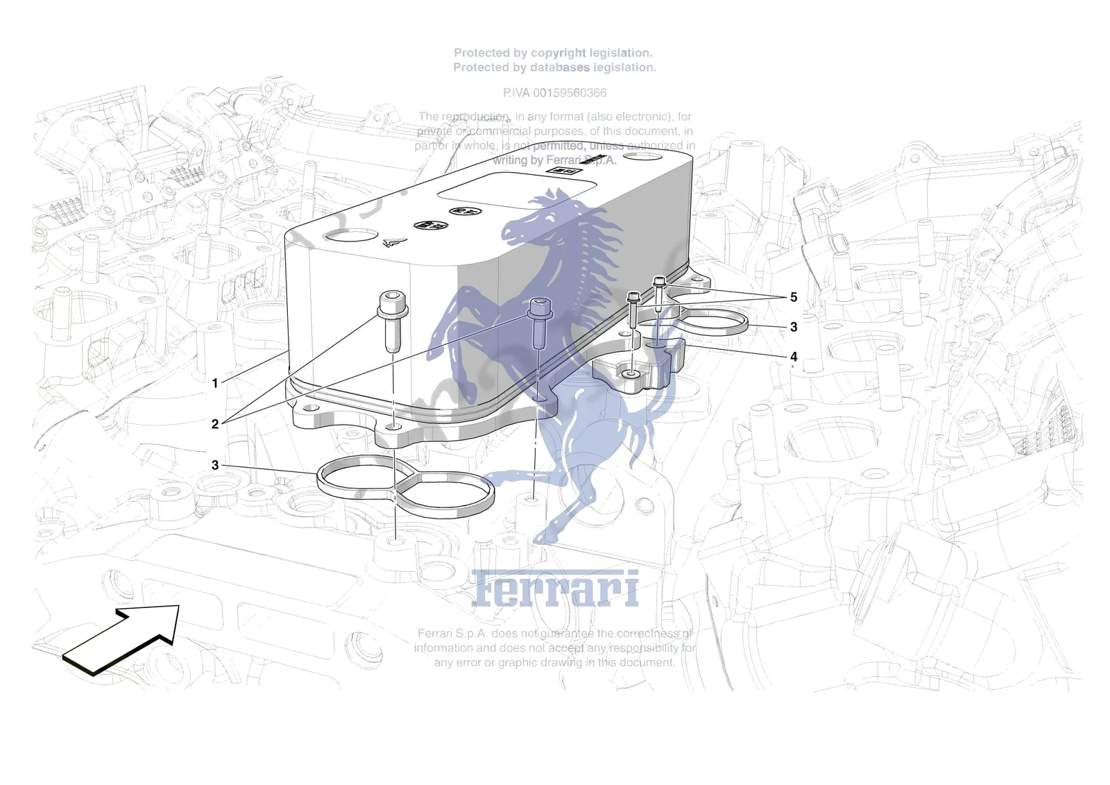 Ferrari 296 GTB [ENGINE] - B.26 - ENGINE HEAT EXCHANGER exploded diagram