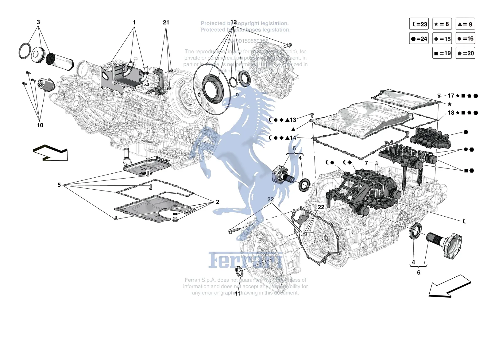 Ferrari 296 GTB [GEARBOX] - C.01.02 - GEARBOX REPAIR KIT exploded diagram