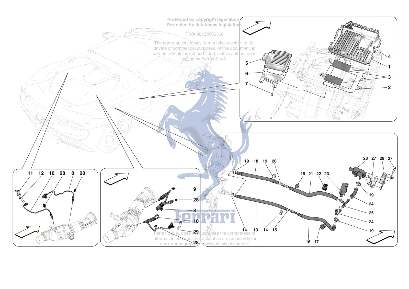 Ferrari 296 GTB [MECHANICAL SYSTEM] - D.03 - ENGINE INJECTION CONTROL exploded diagram