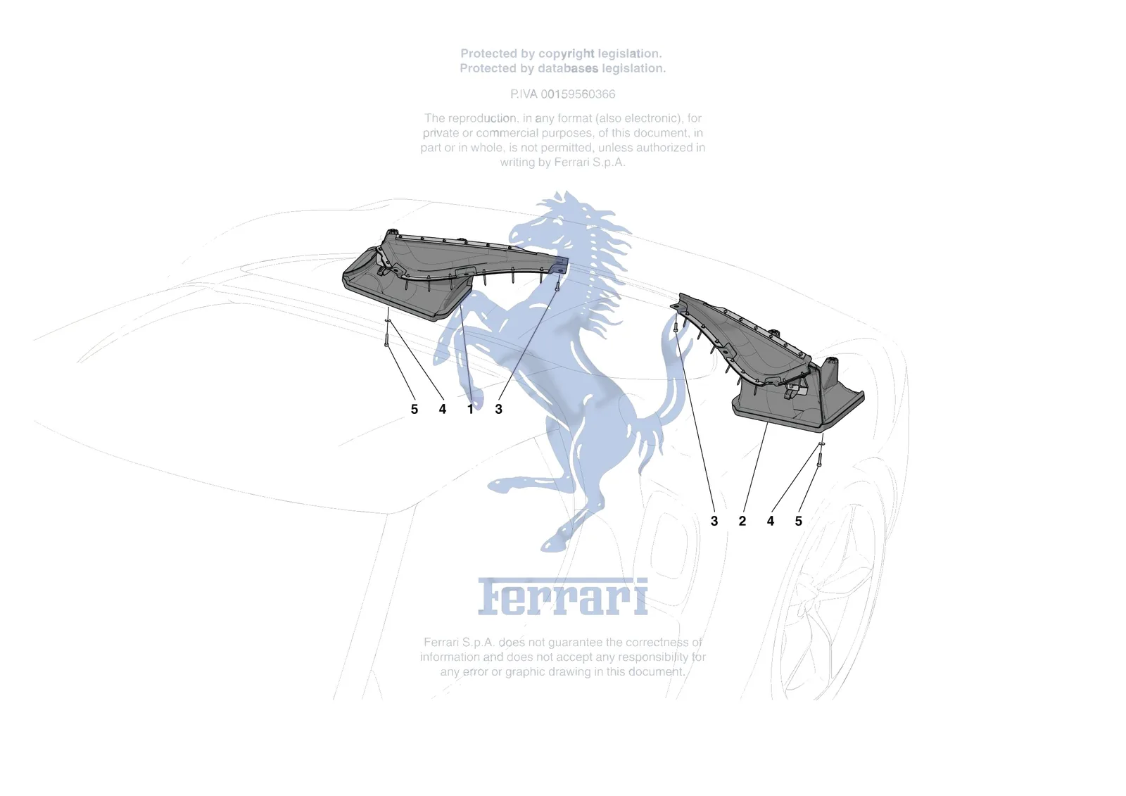 Ferrari 296 GTB [VEHICLE TRIM] - E.24 - REAR AIR INTAKES exploded diagram