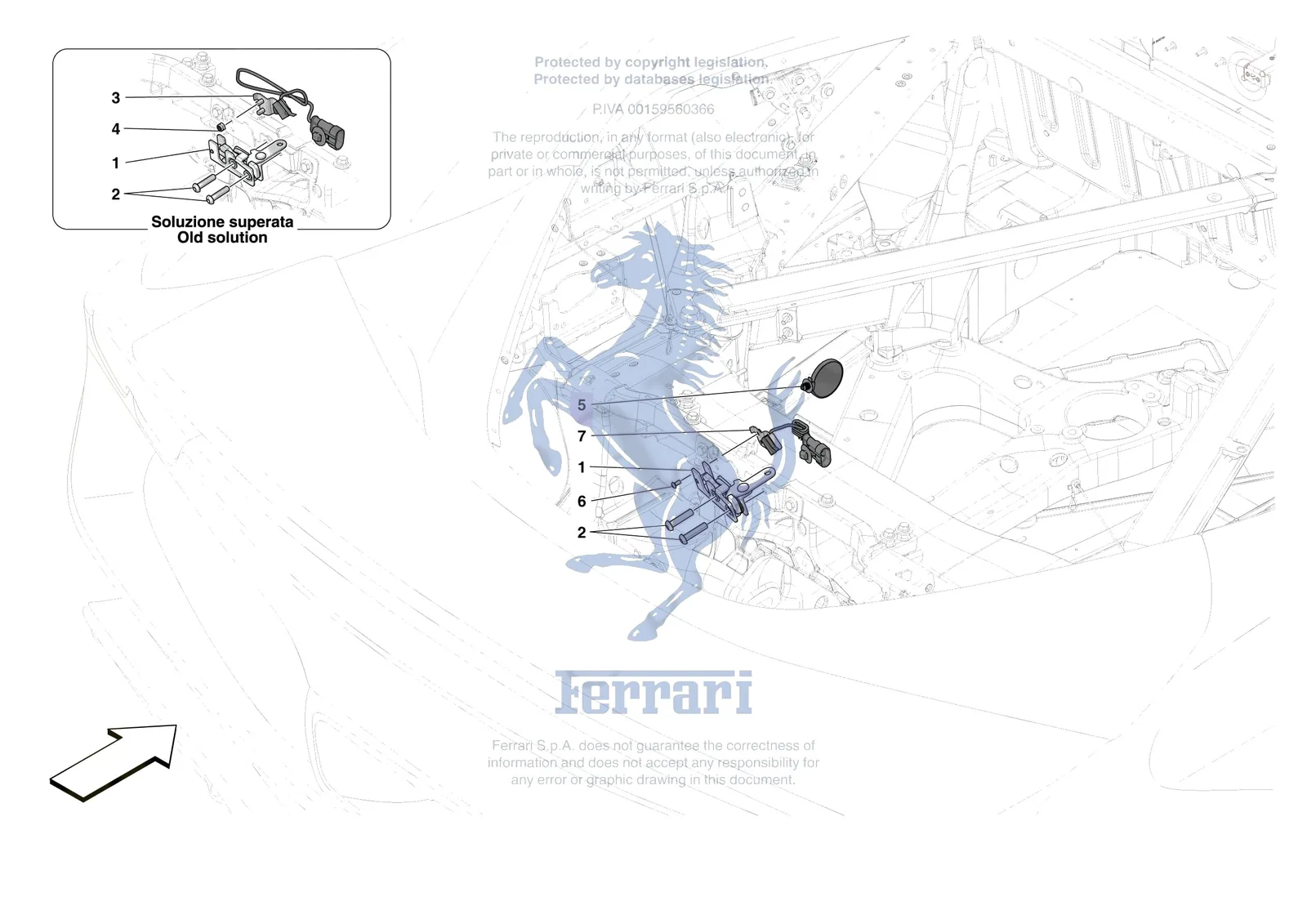 Ferrari 296 GTB [VEHICLE TRIM] - E.37 - REAR LID LOCK exploded diagram