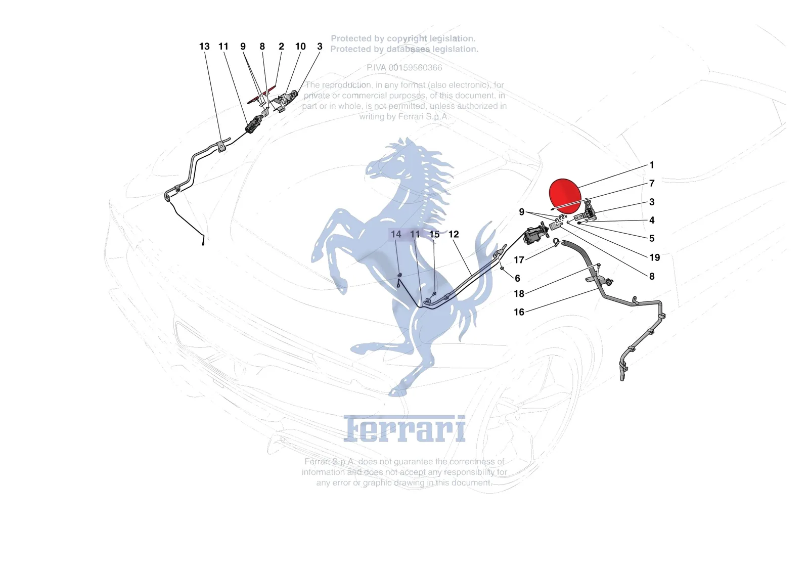 Ferrari 296 GTB [VEHICLE TRIM] - E.56 - FUEL FILLER SEAT exploded diagram