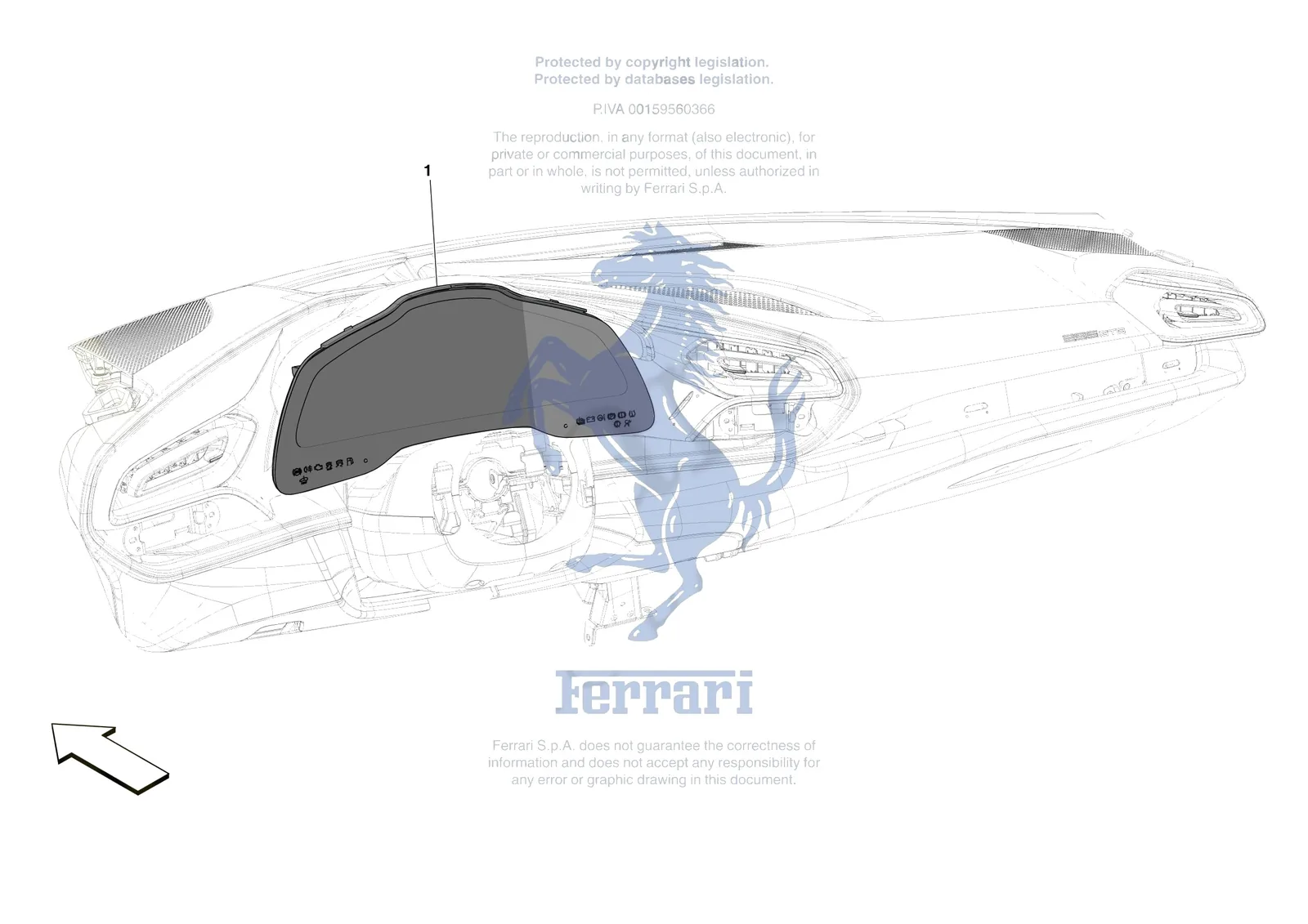 Ferrari 296 GTB [ELECTRICAL SYSTEM] - F.03 - INSTRUMENTATION exploded diagram
