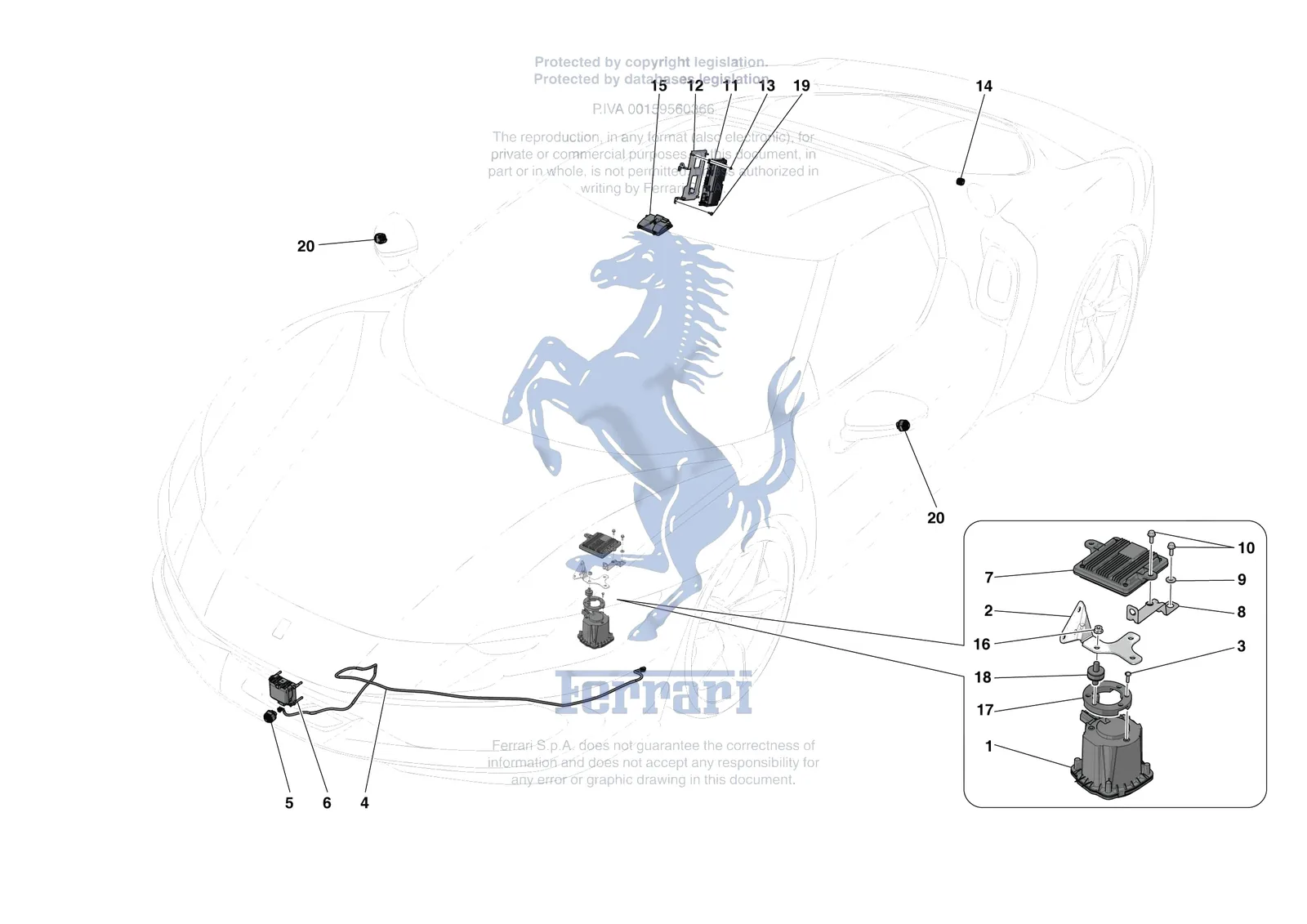 Ferrari 296 GTB [ELECTRICAL SYSTEM] - F.16 - ADAS exploded diagram