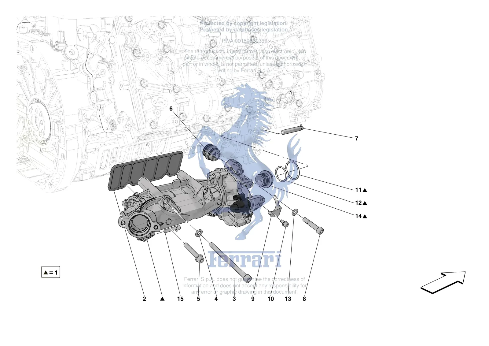 Ferrari 296 GTS [ENGINE] - B.12 - ENGINE OIL PUMP exploded diagram