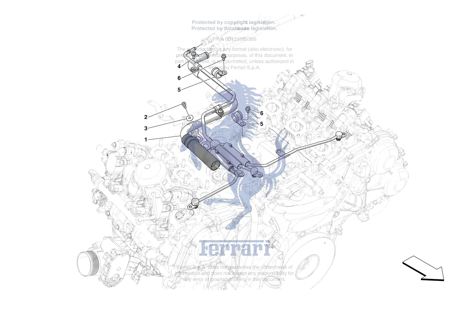 Ferrari 296 GTS [ENGINE] - B.21 - VENTS exploded diagram