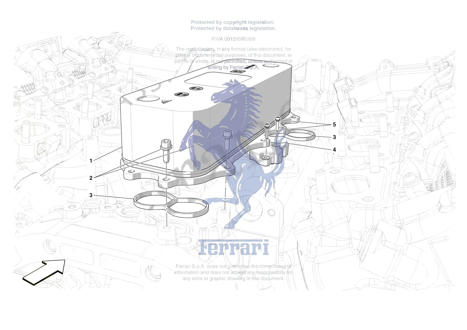 Ferrari 296 GTS [ENGINE] - B.26 - ENGINE HEAT EXCHANGER exploded diagram