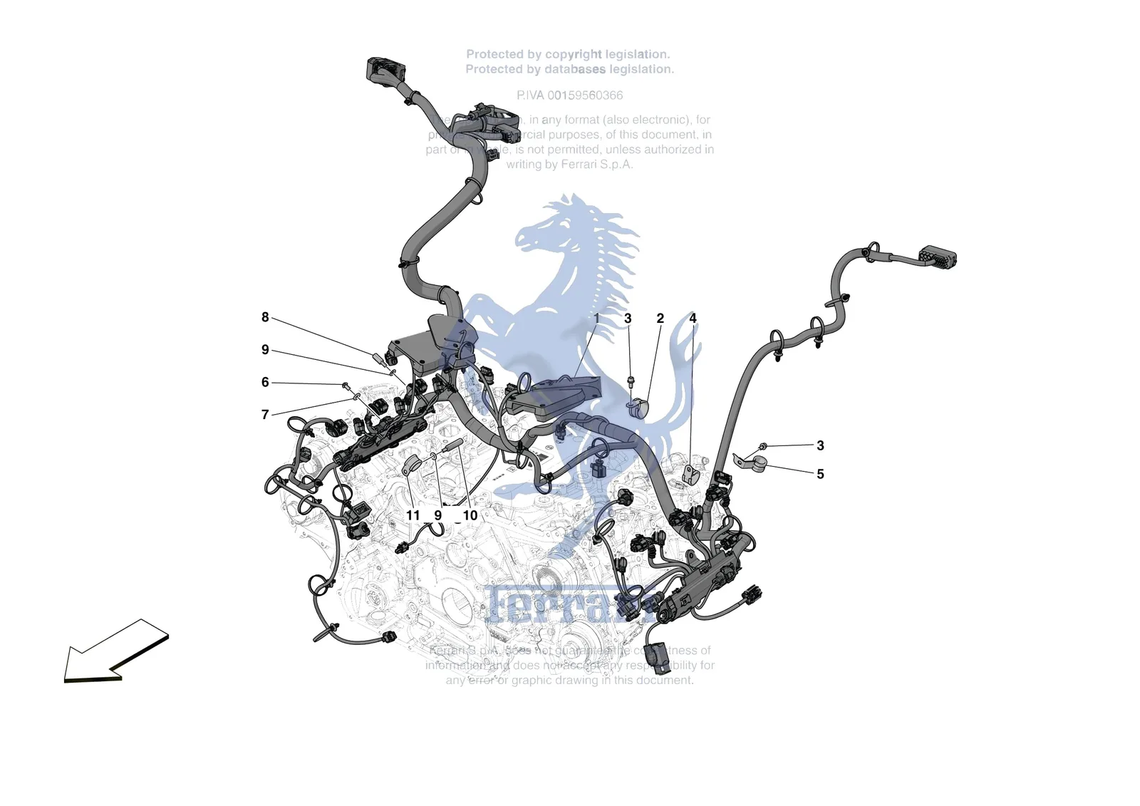 Ferrari 296 GTS [ENGINE] - B.34 - ENGINE ELECTRICAL SYSTEM exploded diagram