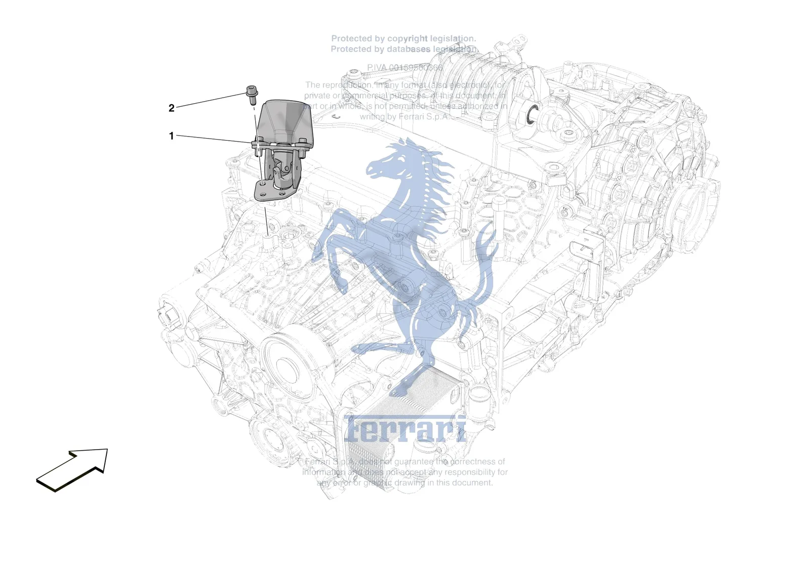 Ferrari 296 GTS [GEARBOX] - C.02 - EXTERNAL GEARBOX CONTROLS exploded diagram