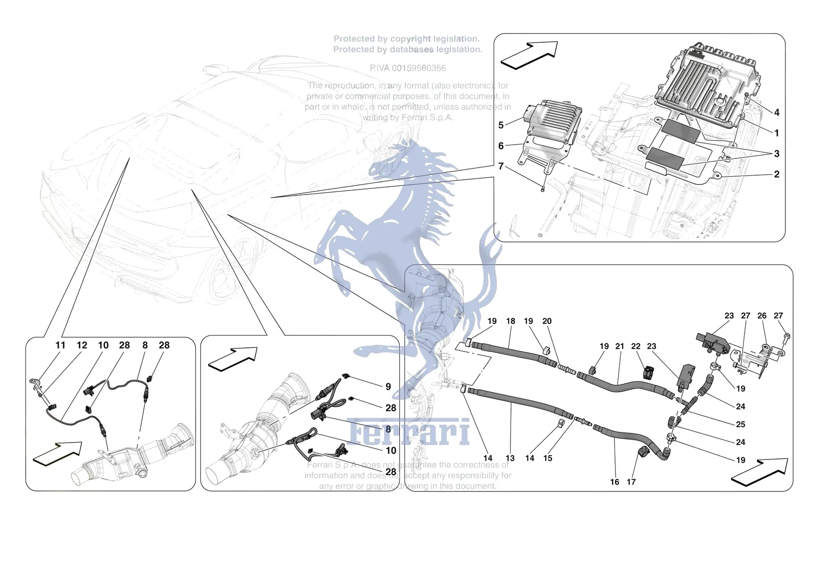 Ferrari 296 GTS [MECHANICAL SYSTEM] - D.03 - ENGINE INJECTION CONTROL exploded diagram