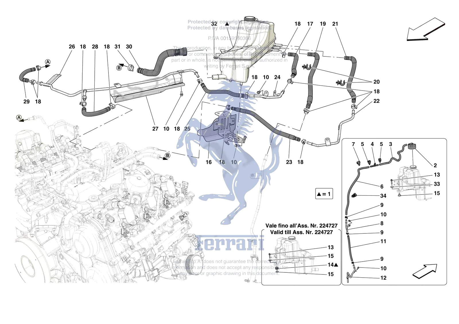 Ferrari 296 GTS [MECHANICAL SYSTEM] - D.15 - EXPANSION TANK exploded diagram