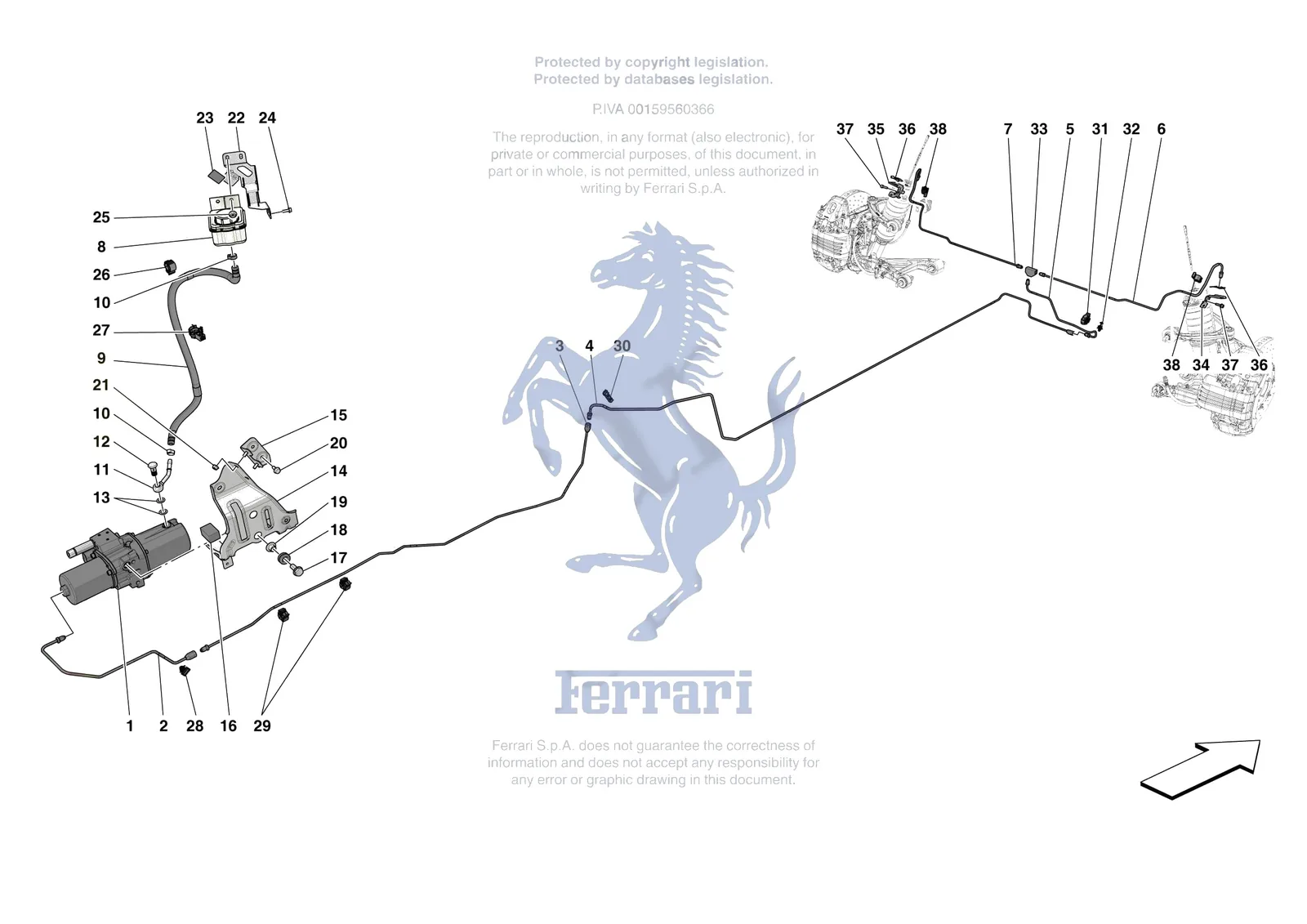 Ferrari 296 GTS [MECHANICAL SYSTEM] - D.18 - LIFTING THE VEHICLE exploded diagram