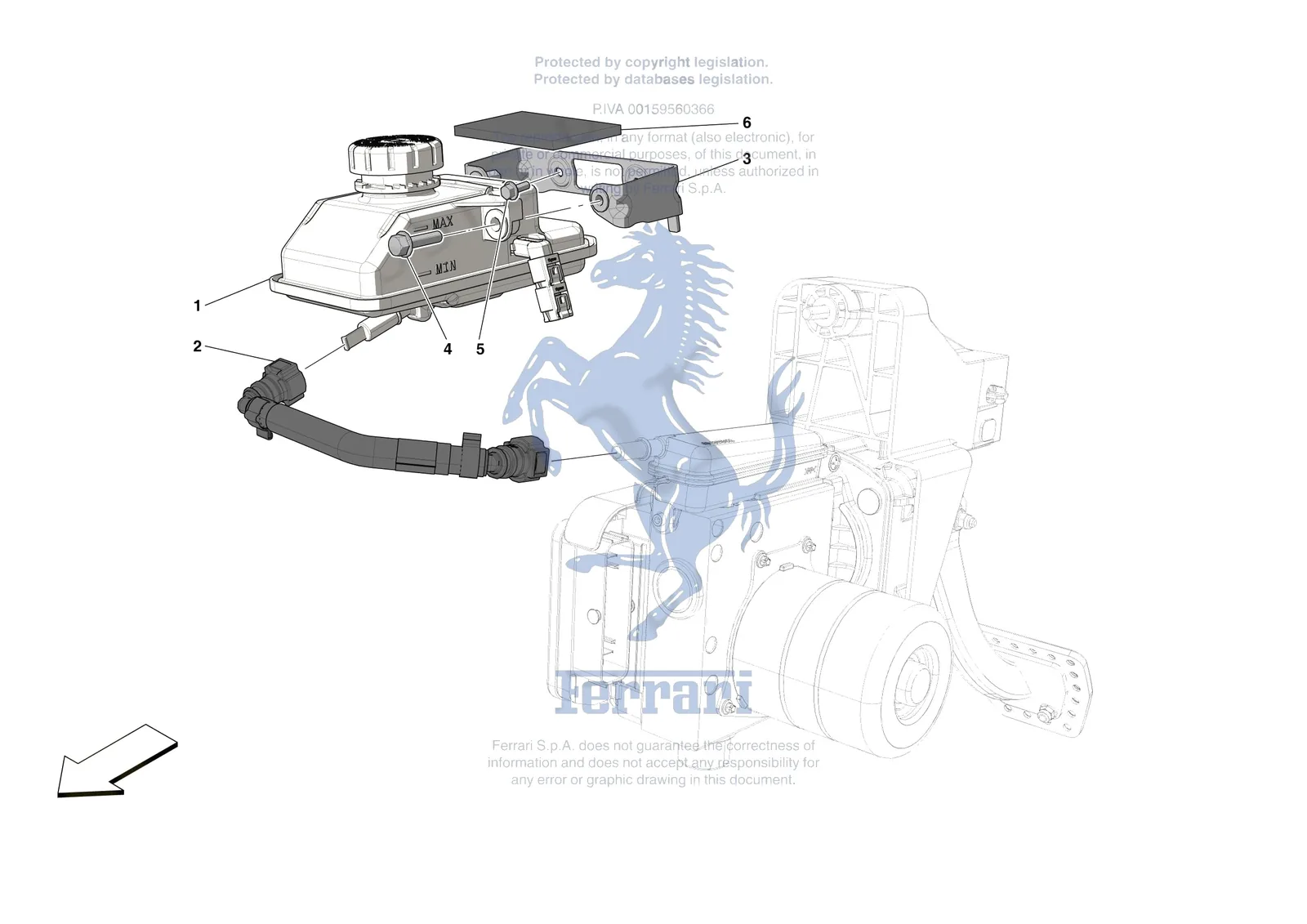 Ferrari 296 GTS [MECHANICAL SYSTEM] - D.22 - BRAKE MASTER CYLINDER RESERVOIR exploded diagram