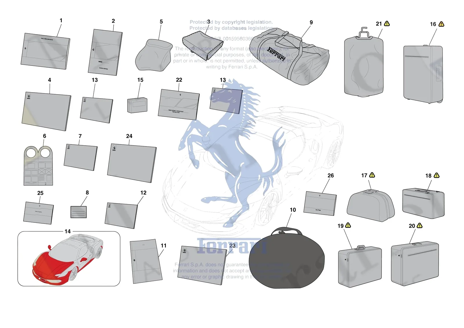 Ferrari 296 GTS [MECHANICAL SYSTEM] - D.39 - OTHER ACCESSORIES exploded diagram