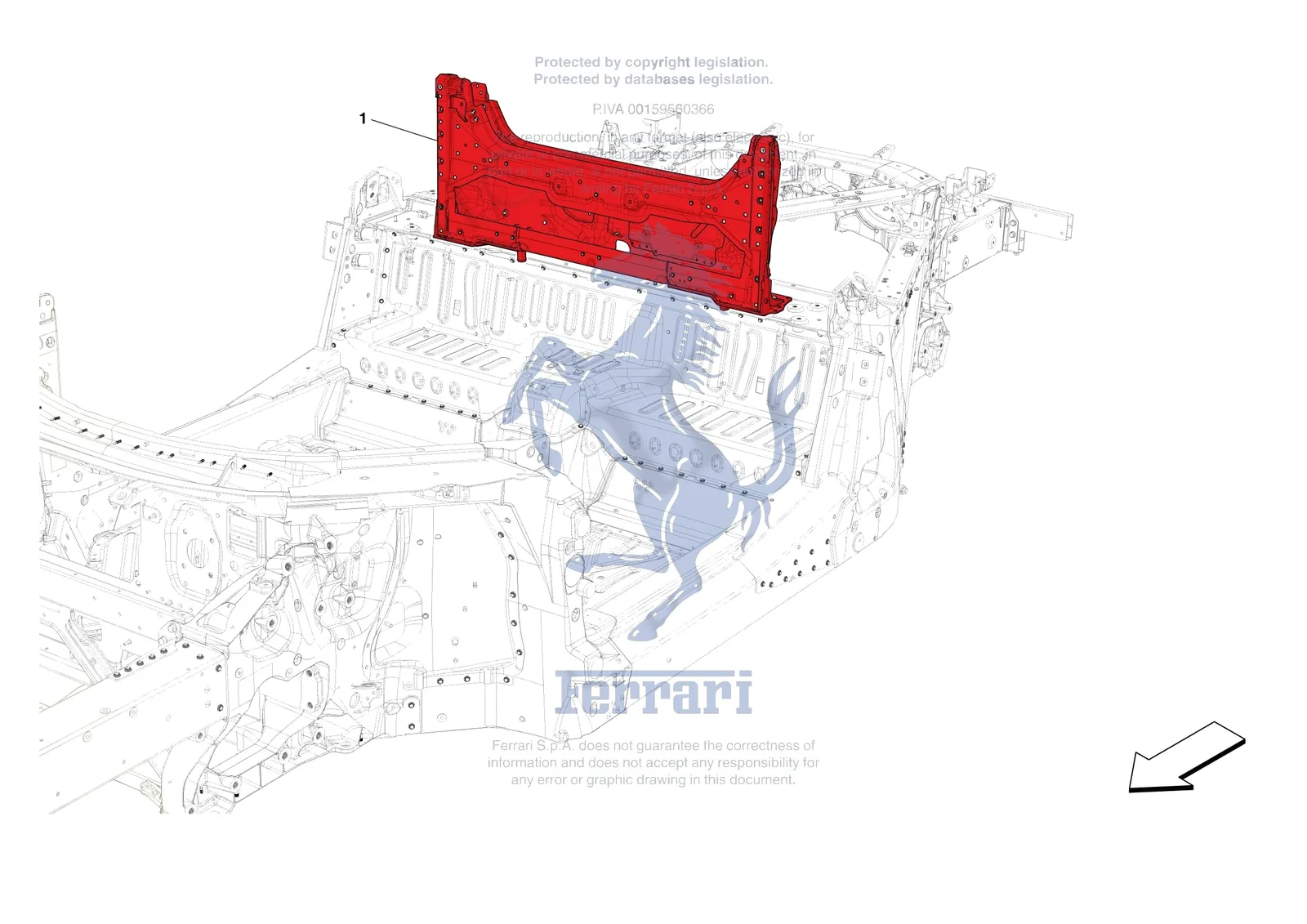 Ferrari 296 GTS [VEHICLE TRIM] - E.11 - ROLLBAR COMPARTMENT exploded diagram
