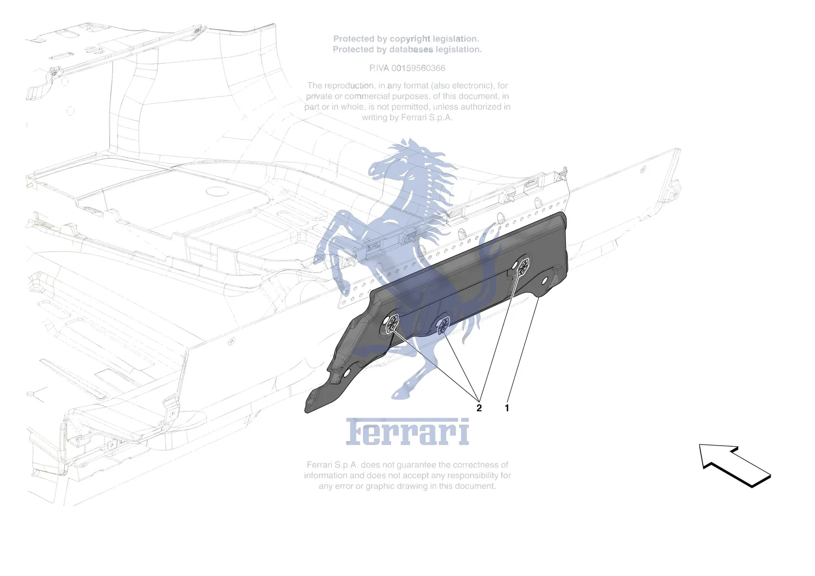 Ferrari 296 GTS [VEHICLE TRIM] - E.20 - ENGINE COMPARTMENT INSULATION exploded diagram