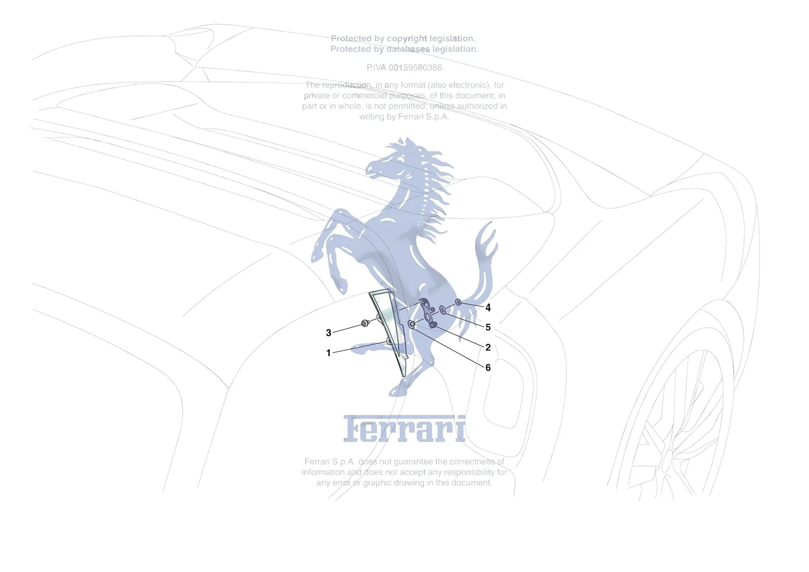 Ferrari 296 GTS [VEHICLE TRIM] - E.27 - SIDE WINDOWS exploded diagram