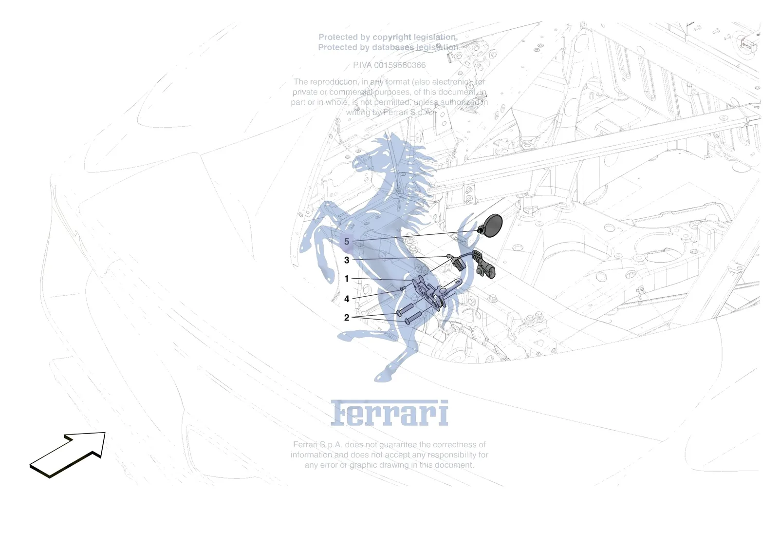 Ferrari 296 GTS [VEHICLE TRIM] - E.37 - REAR LID LOCK exploded diagram