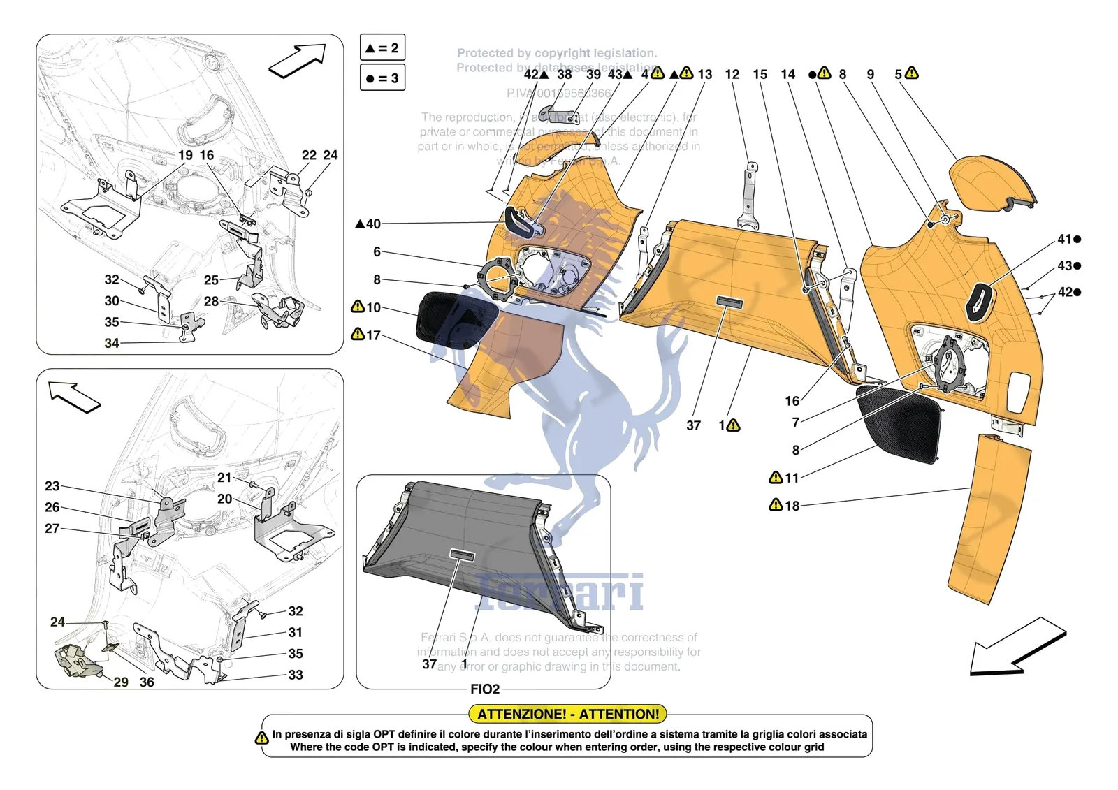 Ferrari 296 GTS [VEHICLE TRIM] - E.50 - OTHER INTERIOR TRIM ELEMENTS exploded diagram