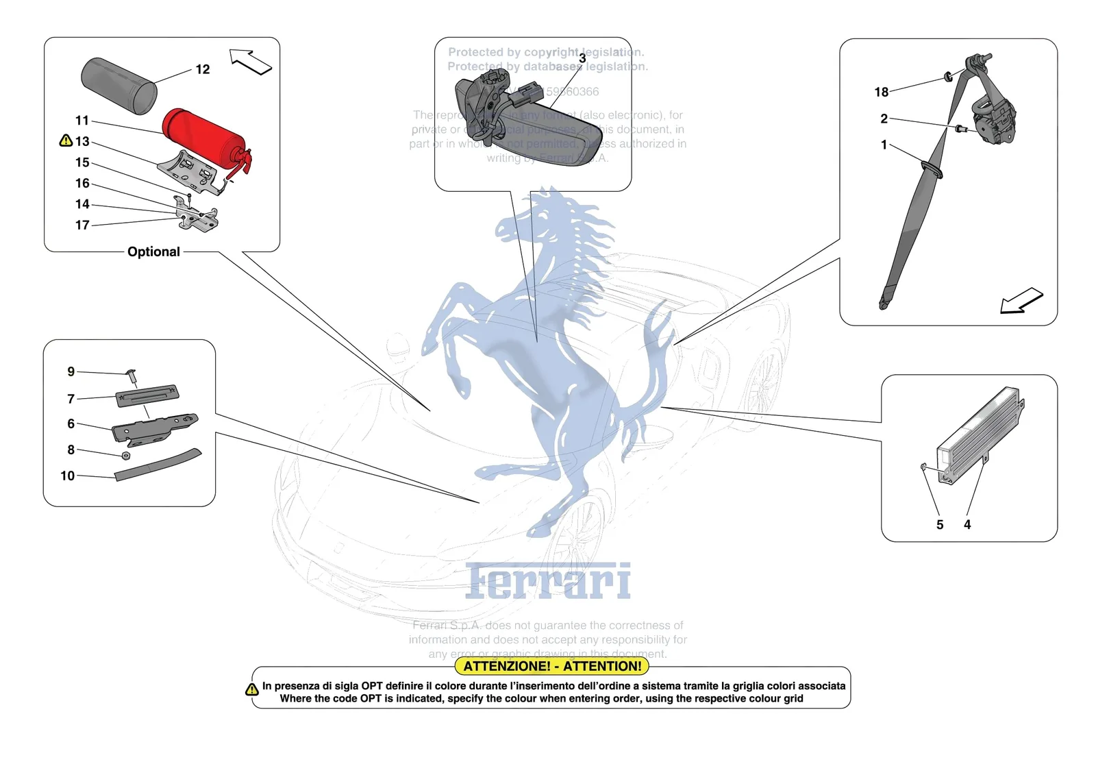 Ferrari 296 GTS [VEHICLE TRIM] - E.53 - OTHER INTERIOR TRIM ACCESSORIES exploded diagram