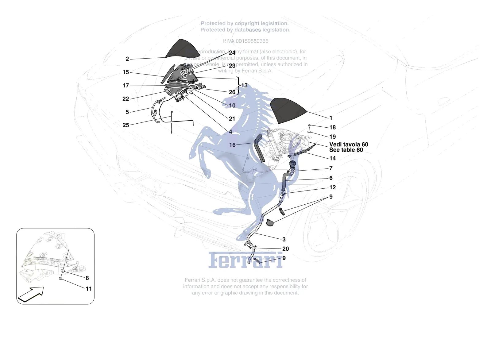 Ferrari 296 GTS [VEHICLE TRIM] - E.56 - FUEL FILLER SEAT exploded diagram