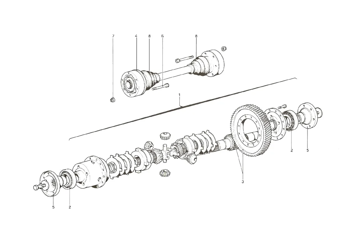 Differential And Axle Shaft (Up To Gearbox No. 692)
