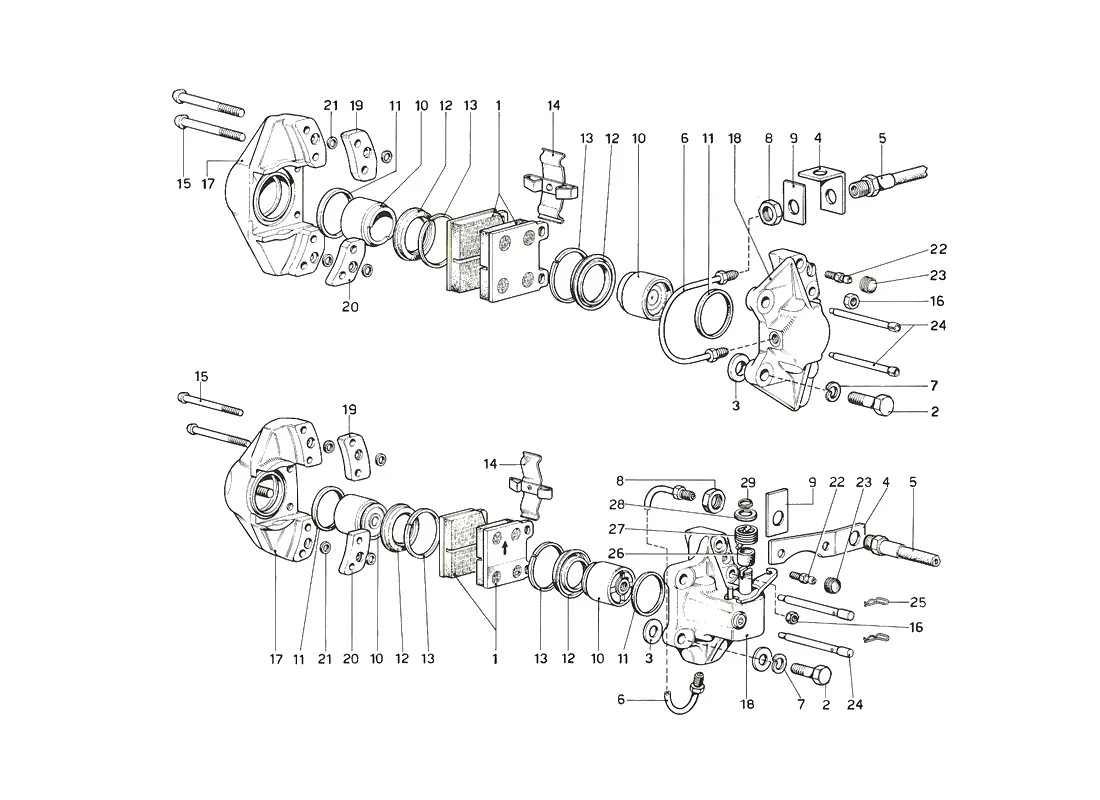 Calipers For Front And Rear Brakes