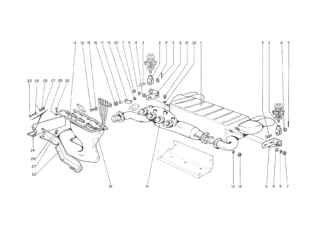 Exhaust System (U.S. And Australian Versions 1976)