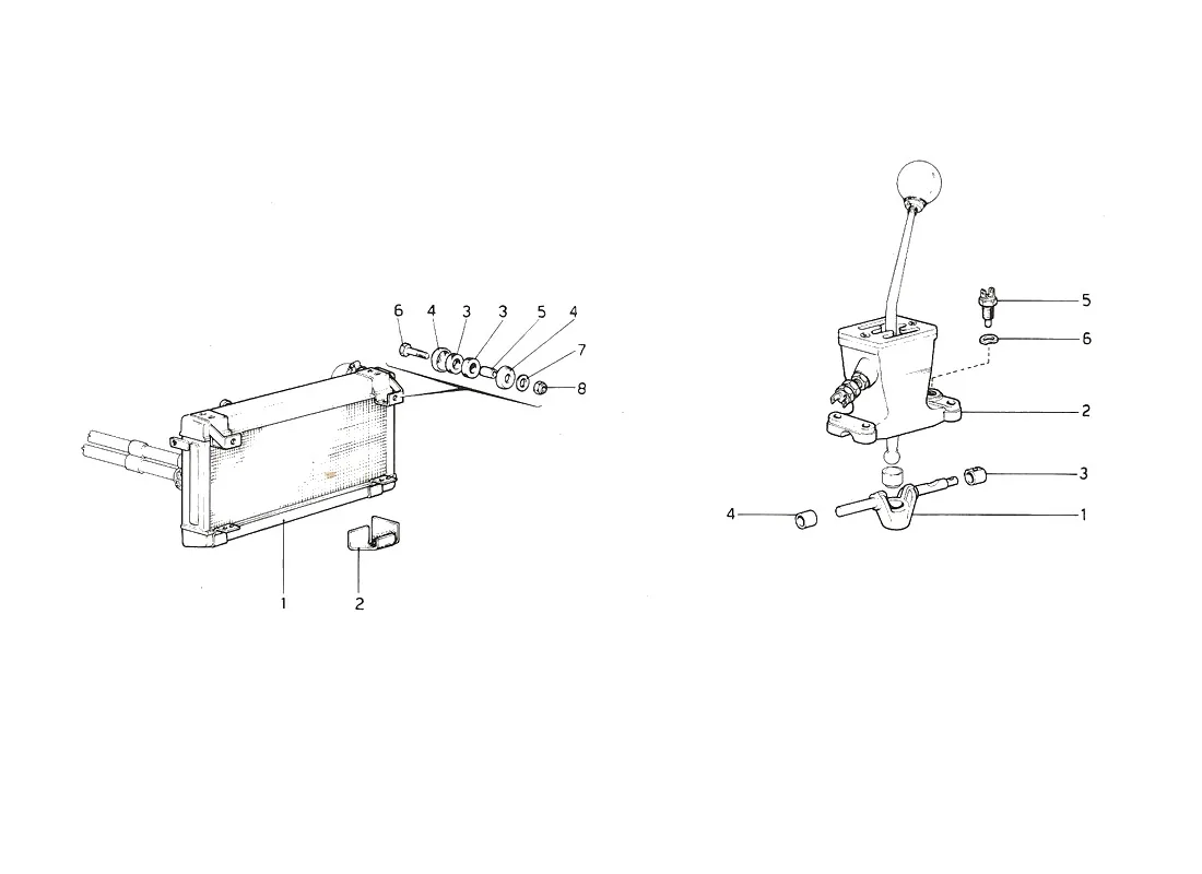 Water Radiator - Gear - Lever Housing (U.S. 1976 Version)
