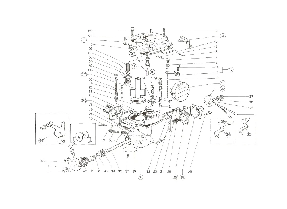 Weber 40 DCNF Carburettors (Australian 1976 Version)