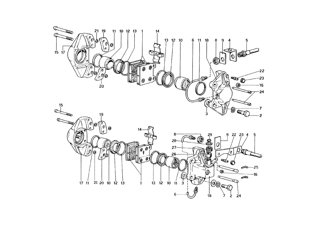 Caliper For Front And Rear Brakes