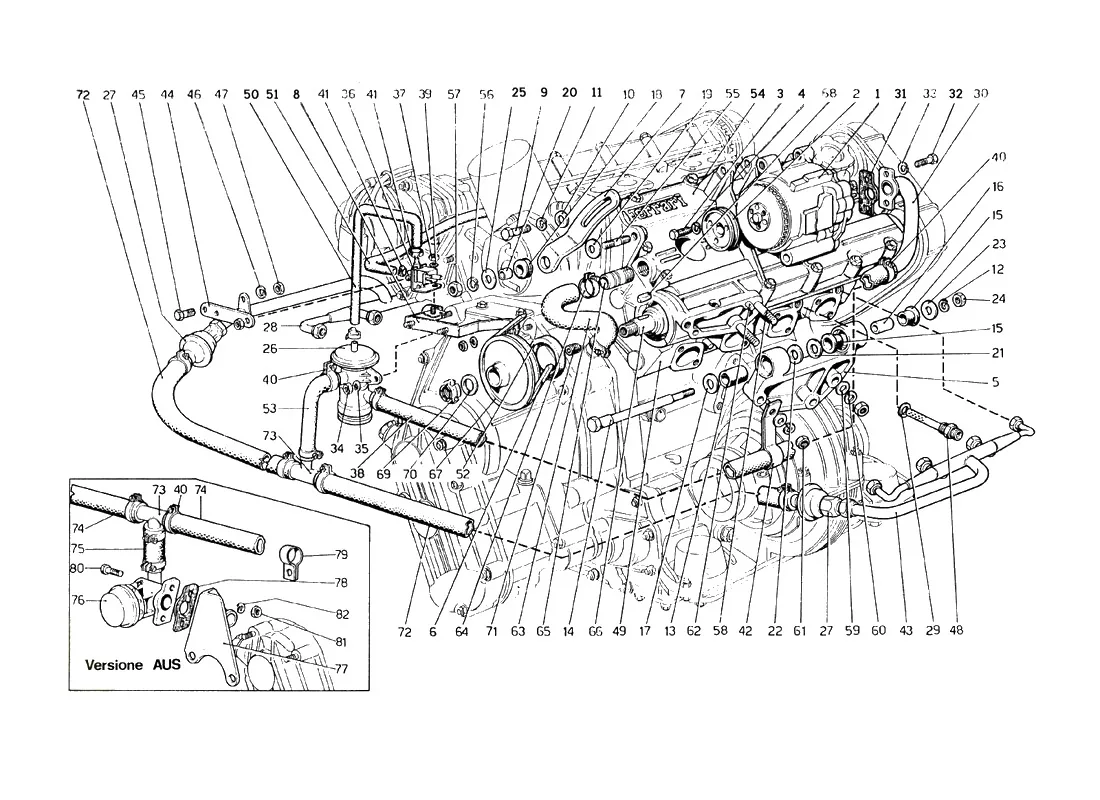 Air Pump And Piping (Variants For Usa - Aus And J Version)