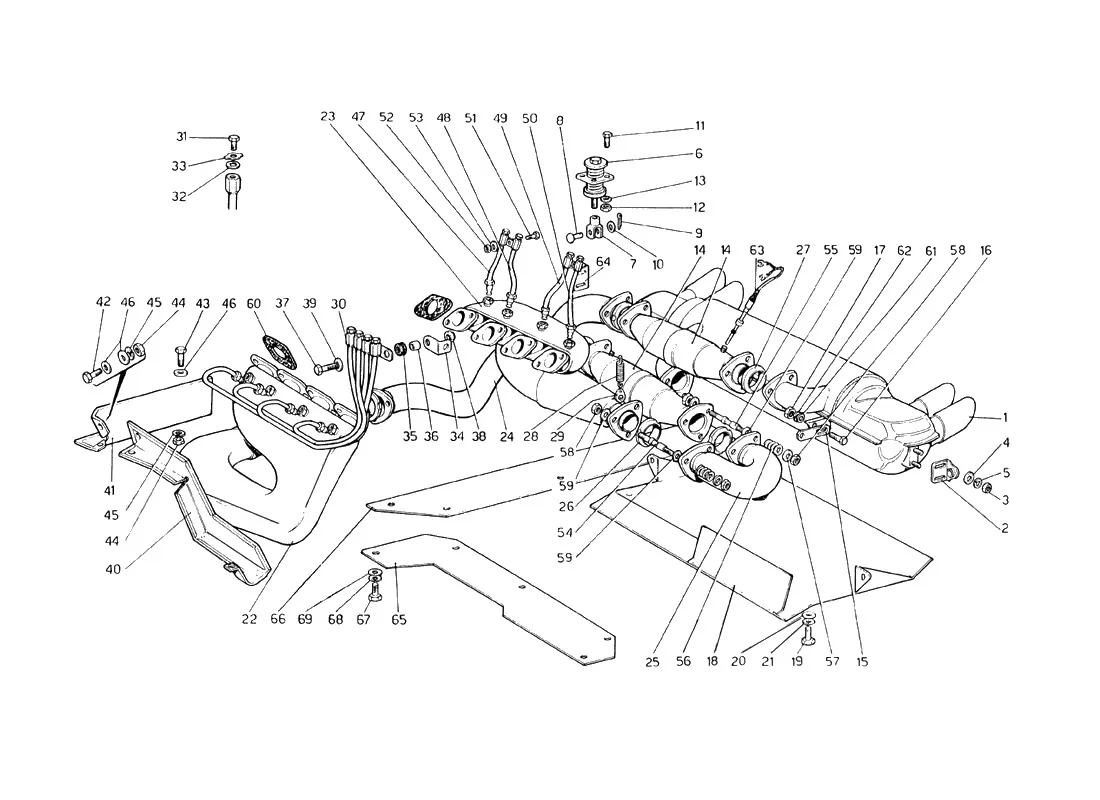 Exhaust System (Variants For Usa - Aus And J Version)