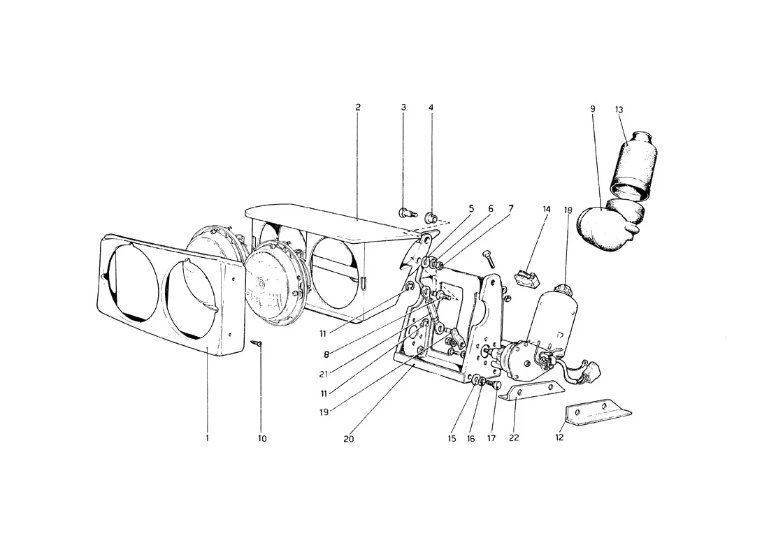 Headlights Lifting Device