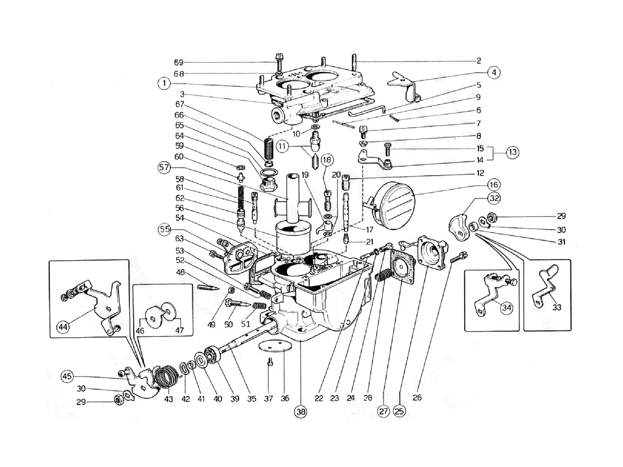 Carburetors (Weber 40 Dcnf 57 - 58 - 59 - 60)