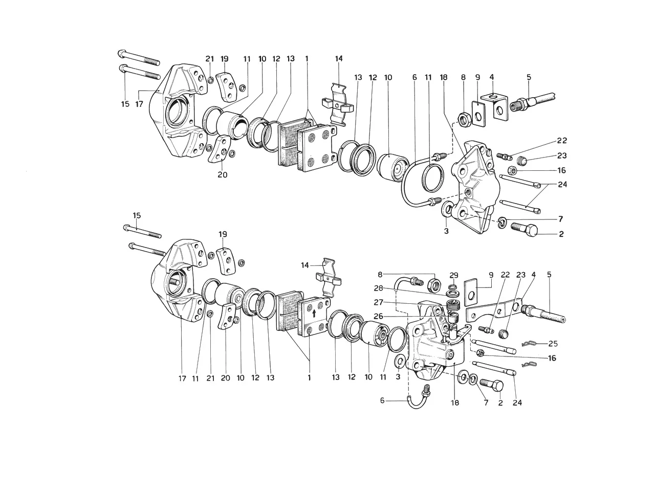 Calipers For Front And Rear Brakes