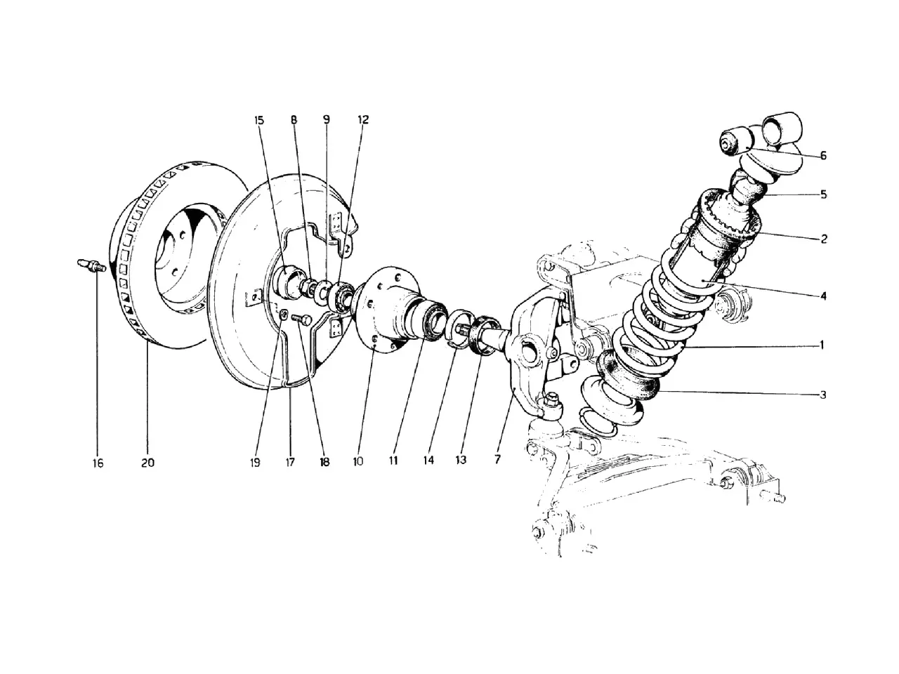 Front Suspension - Shock Absorber And Brake Disc