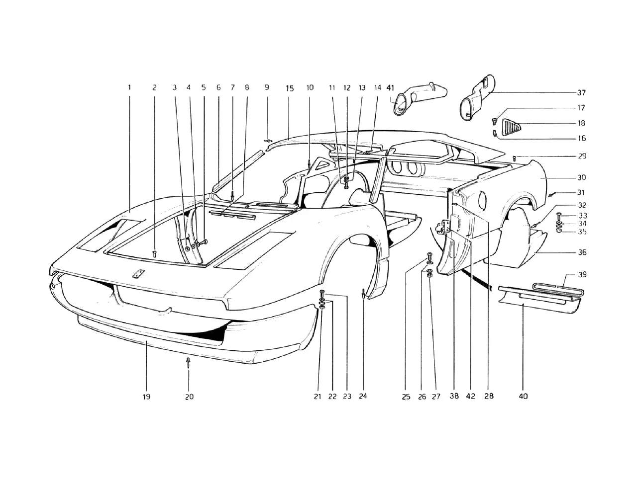 Body Shell - Outer Elements (Valid For RHD - Aus Versions)