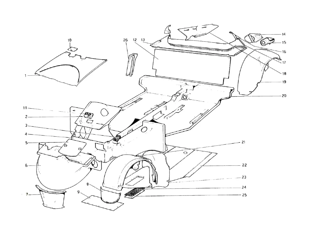Body Shell - Inner Elements (Valid For RHD - Aus Versions)