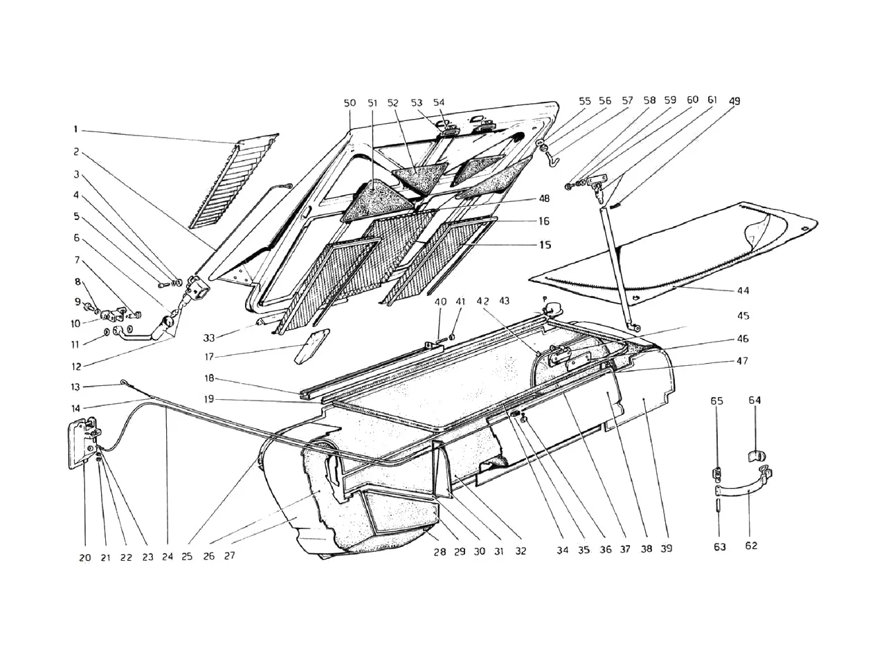 Rear Bonnet And Luggage Compartment Covering (Valid For RHD - Aus Versions)