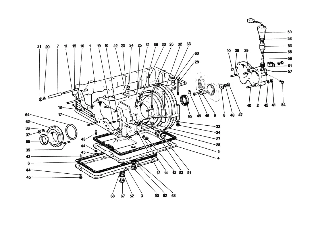 Gearbox - Differential Housing And Oil Sump (308 Gtb)