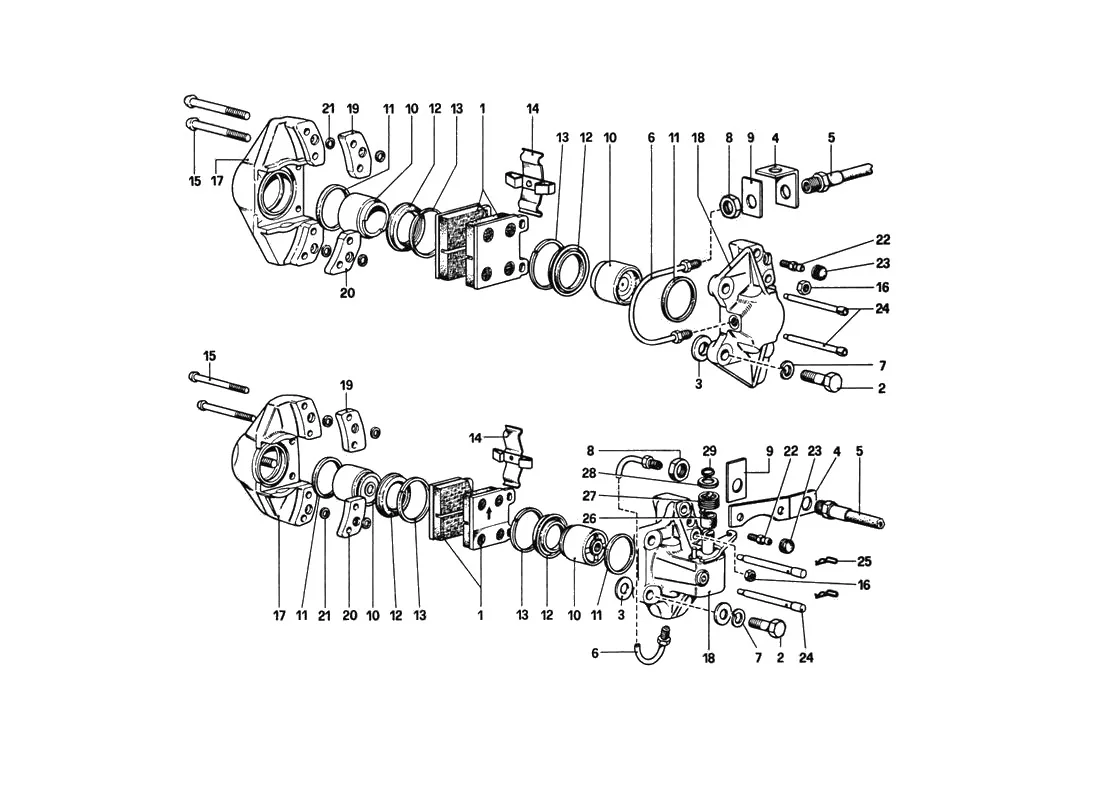 Calipers For Front And Rear Brakes